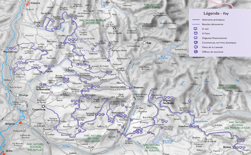 Le strade della lavanda Itinerari con le biciclette